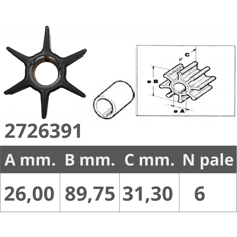 Impulsor Finnord Honda 4T 175-225 HP 500391