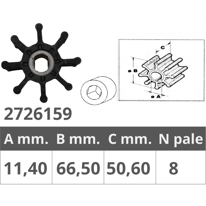 Finnord Impeller Mercruiser 8.1S - 496Mag 500159.GT