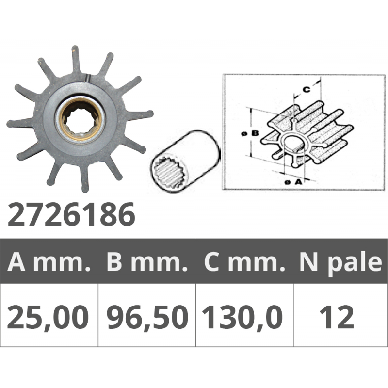 Finnord Johnson Impeller 09-0820B 500186.T