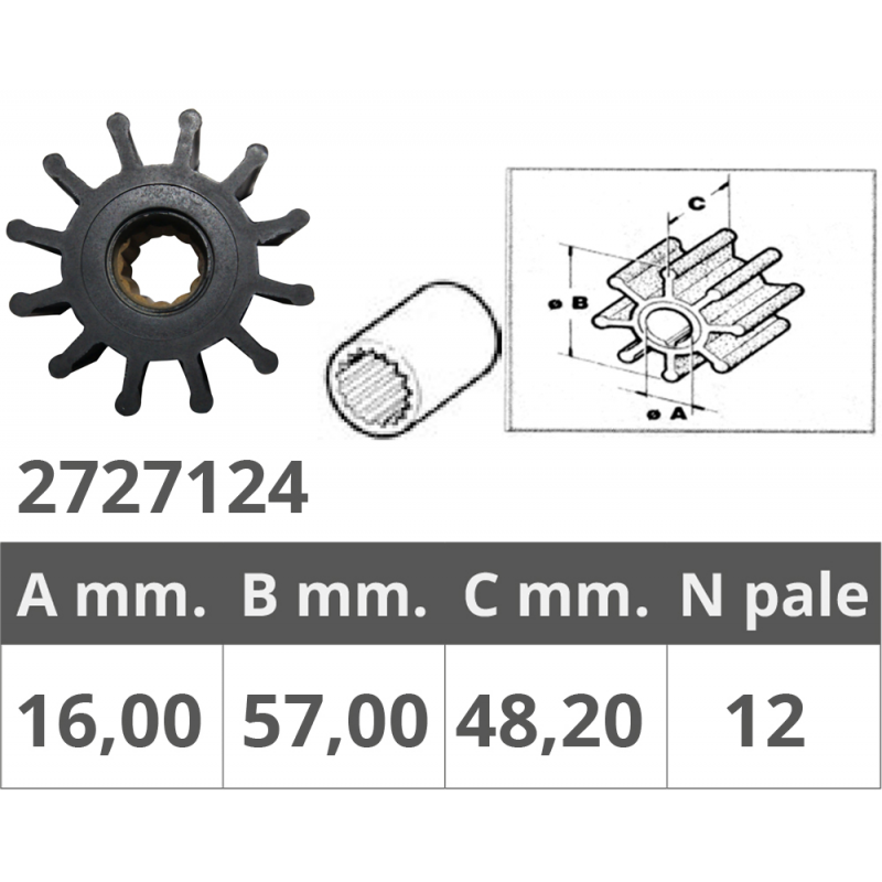 Finnord Girante Jabsco 13554 John 09-812B 500124