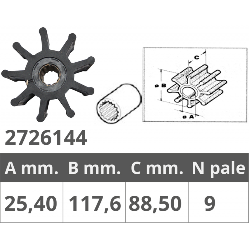 Impulsor Finnord Jabsco 17240-0001E1879-0001 500144