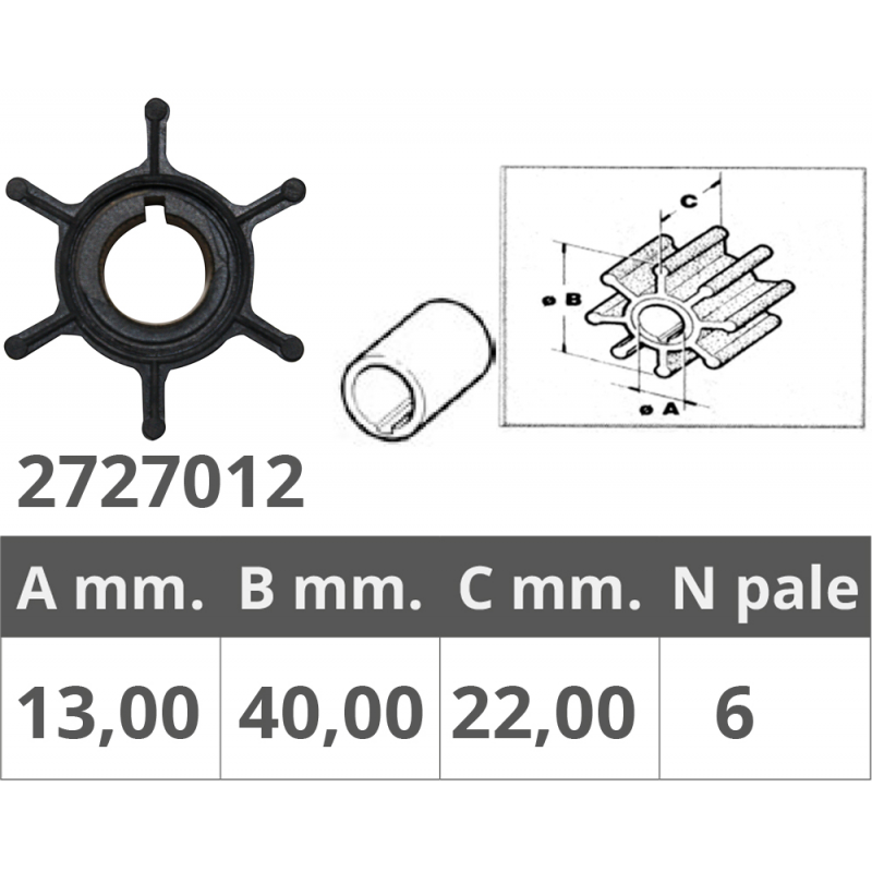 Finnord Impeller Yamaha-Mercury 2/4T 8-15 PS 500320