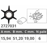 Finnord Impeller Johnson/Evinrude 2T 20-25-30-35 PS 500370.C