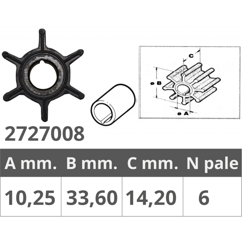 Finnord Impeller Mercury 2T Tohatsu 2/4T 500377
