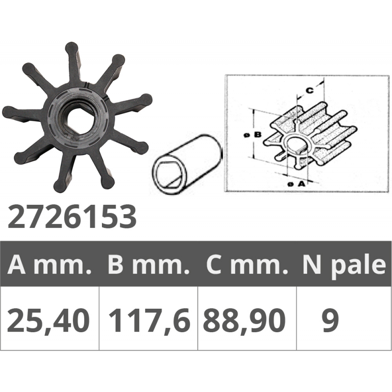Finnord Impeller Jabsco 18786-0001 500153.G