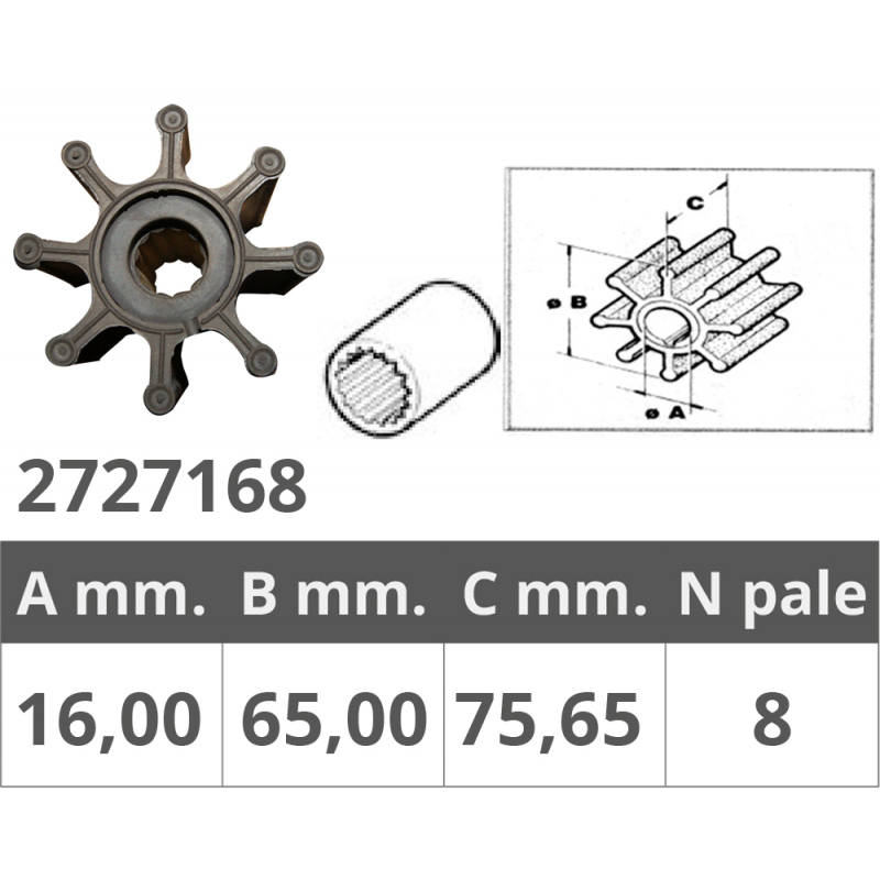 Impulsor Finnord Jabsco 17018 Volvo 3583602-3593573 500177.GT