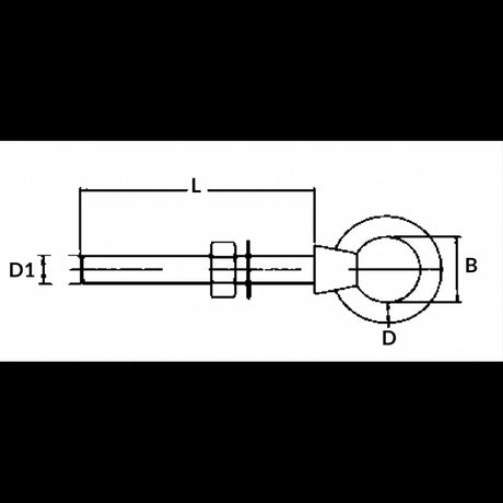 Ösenschraube aus Edelstahl FNI 316, Durchmesser mm 6x40, S0812-A06040