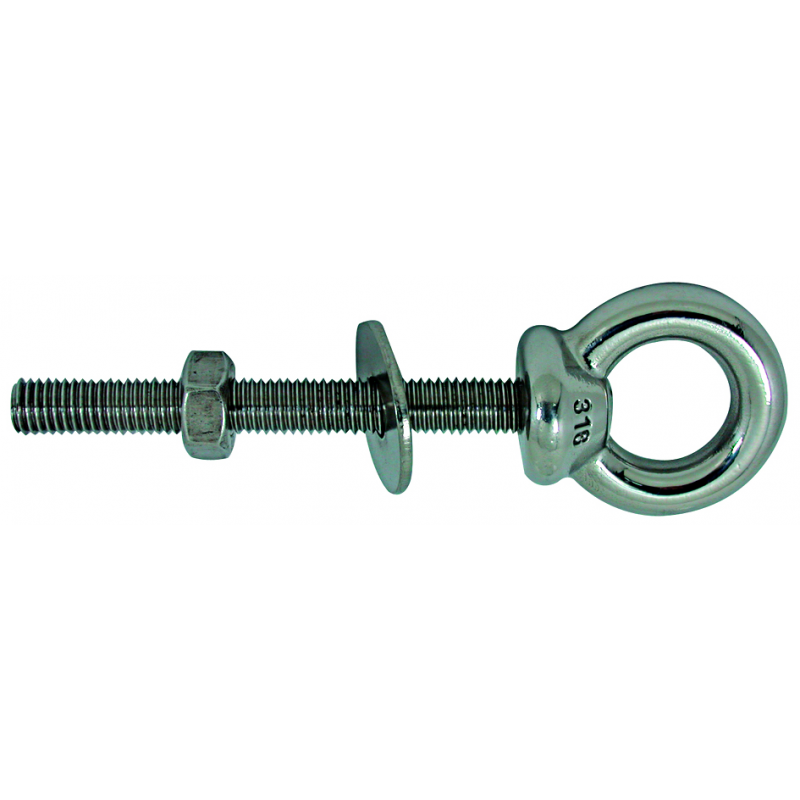 Tornillo de ojo de acero inoxidable FNI 316 Diámetro mm 6X40 S0812-A06040