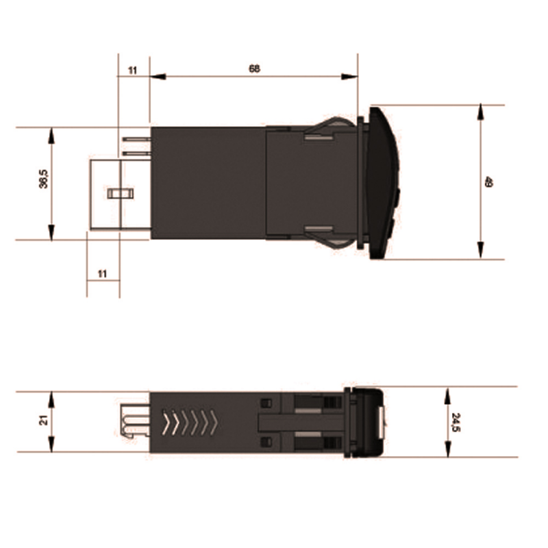 Interruptor FNI para 1 limpiaparabrisas CT41