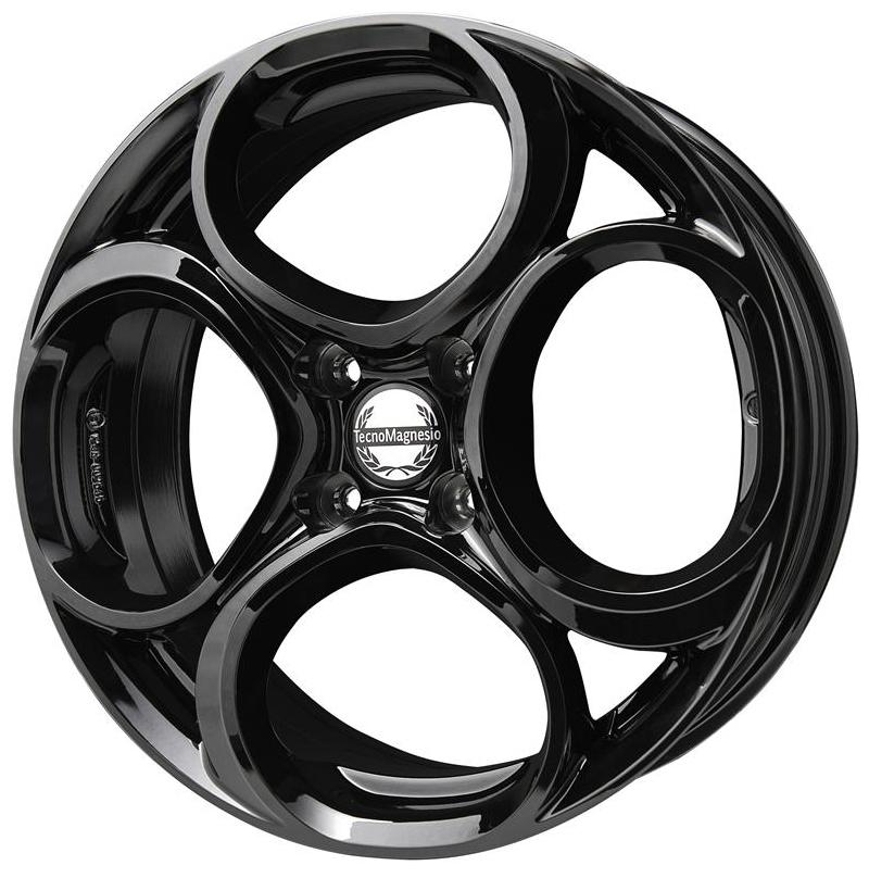 Cerchio in lega mod. JUNIOR 4 Glossy Black 7x18 / 4 fori / PCD 108 / ET 35 / foro centrale 65,1