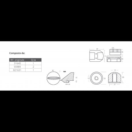 Tecnoseal Aluminium Kit Mercruiser Alpha I Gen I KITALPHAONEGEN1AL
