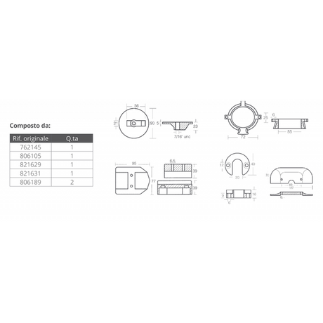 Tecnoseal Kit Alluminio Mercruiser Alpha I Gen Ii KITALPHAONE/AL