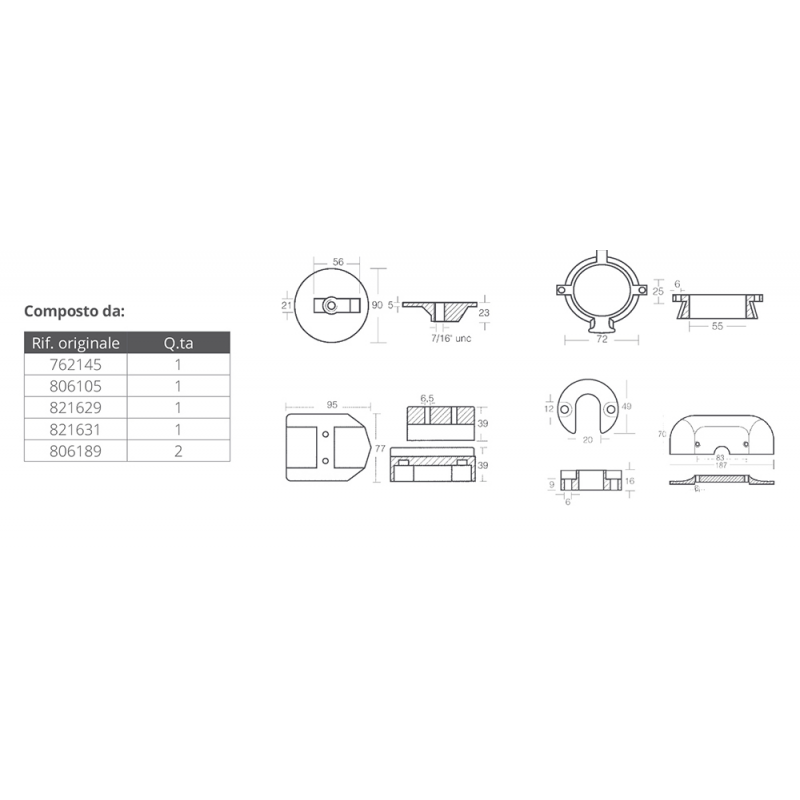 Tecnoseal Kit Alluminio Mercruiser Alpha I Gen Ii KITALPHAONE/AL