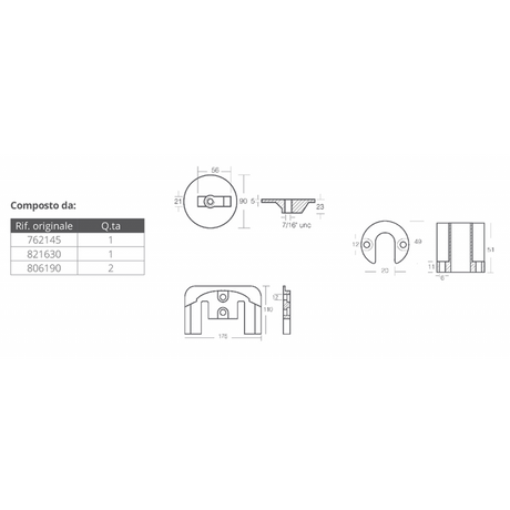 Tecnoseal Kit Allumt Mercruiser Bravo Ii-Iii KITBRAVOII-III/AL
