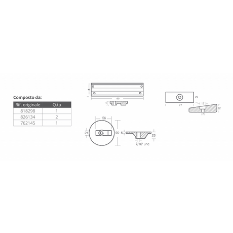 Tecnoseal Kit Allumt Mercury Verado 4/Optimax KITVERADO4/AL