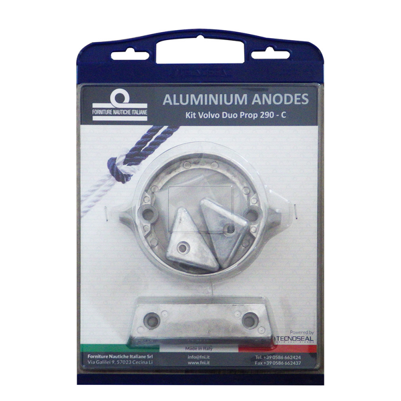 Kit de aluminio Tecnoseal Volvo 290C de doble hélice KITVOLVODP290-AL-C