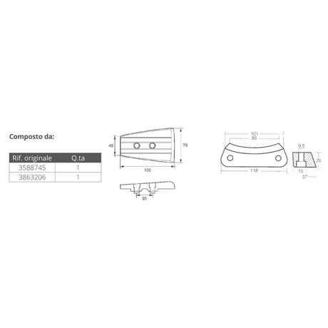 Tecnoseal Kit Alluminio Volvo Dph KITVOLVODPH-DPR-AL