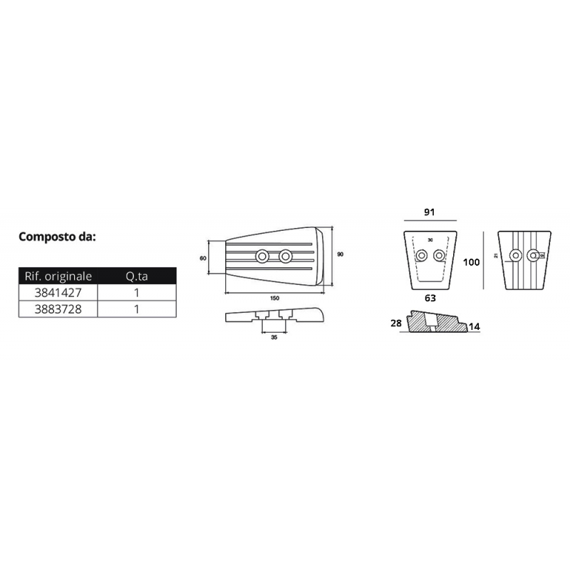 Kit de aluminio Tecnoseal Volvo Sx-A/Dps KITVOLVOSXA-DPSA-AL