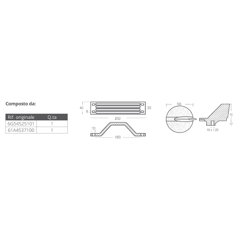 Tecnoseal Kit Alluminio Yamaha 200-250 Hp KITYAMAHA200-250-AL