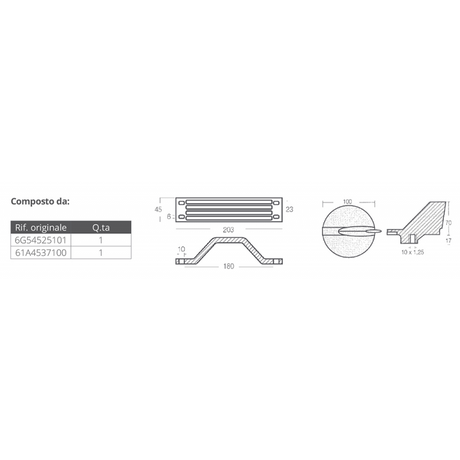 Tecnoseal Kit Alluminio Yamaha 200-250 Hp KITYAMAHA200-250-AL