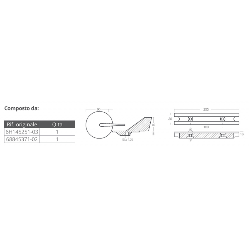 Tecnoseal Aluminium-Kit Yamaha 60-90 PS KITYAMAHA60-90-AL