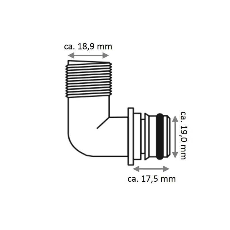 Kit Raccordo 90 1/2 (2pz)