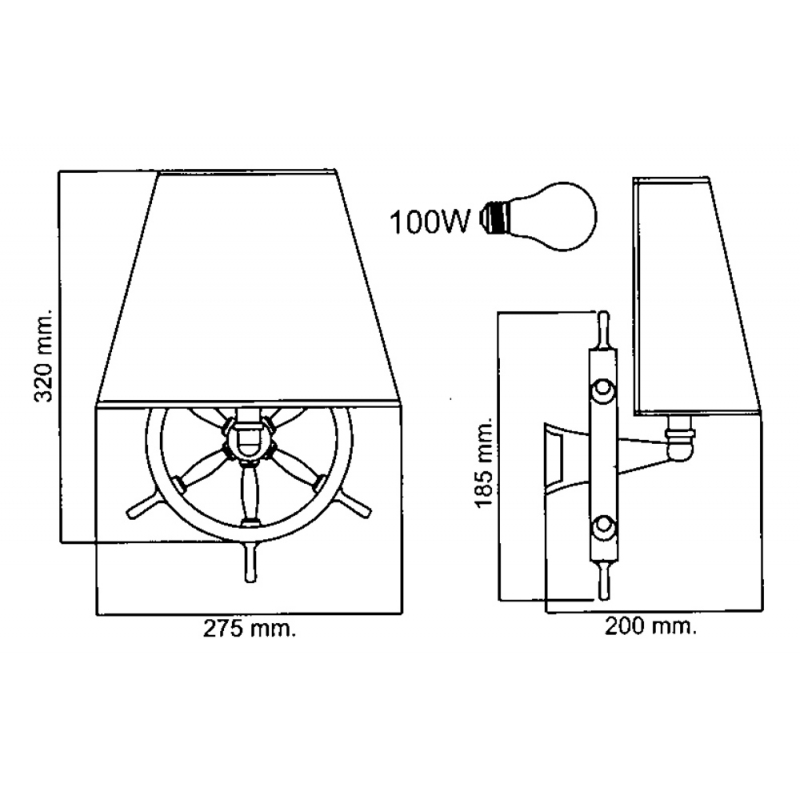 Foresti e Suardi Lampada con Timone 2233.LP