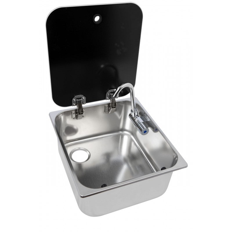 Navy Load Nautisches Waschbecken mit Glasdeckel und Armatur NL.31001