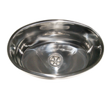Fregadero ovalado de acero inoxidable FNI mm 385X265X135 1818