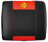 MOMO Supporto Lombare Compact in Memory Foam e Ecopelle Nero/Rosso