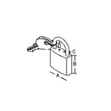 Candado de grillete largo Wally mm 30 275/M MM.30 L