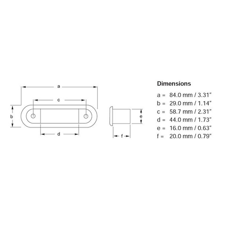 Hella Marine Segnapassi Oblong Bianca - Lucido nautica 2XT 959 680-811