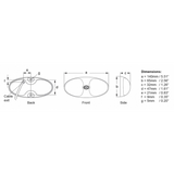 Hella Marine Duraled 12 luces con interruptor náutico 2JA 980 704-001