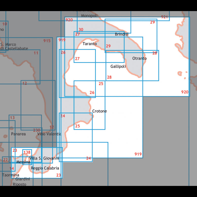 Hydrographisches Institut Vom Kap Milazzo bis zur Roccella Ionica 23 NAUTISCHE KARTE