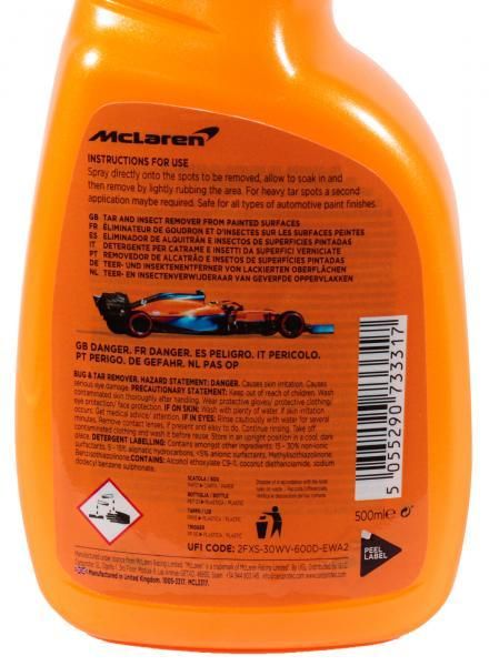Eliminador de insectos y alquitrán McLaren, 500 ml