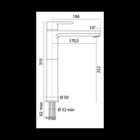 Foresti e Suardi Miscelatore Alto Lavabo Arena 4381.C