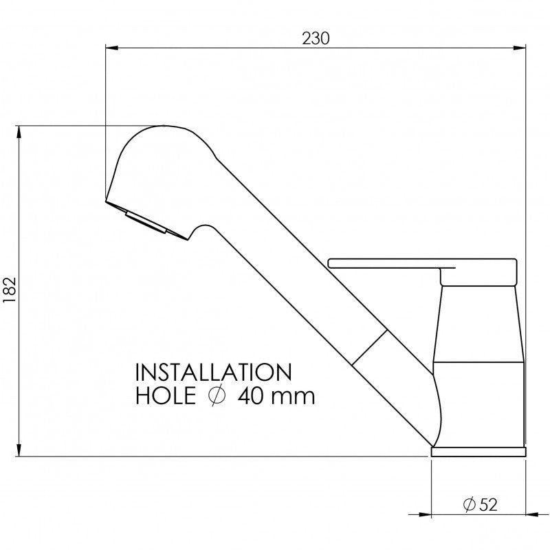 FNI Mischbatterie mit Ausziehbrause N0102251