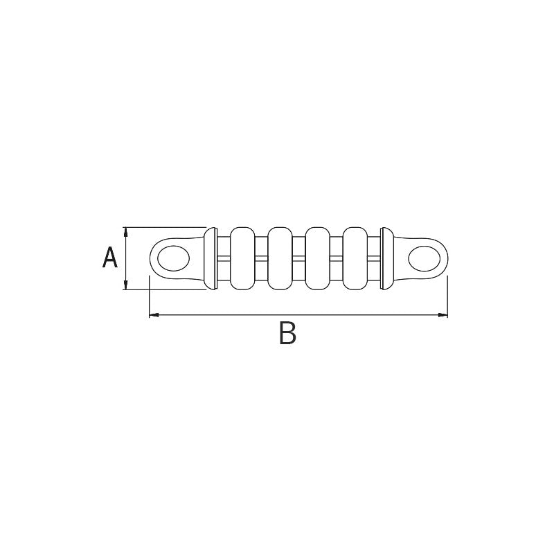 Douglas Marine Edelstahl-Festmacherfeder, Durchmesser mm 5x300, Feder 806.006S