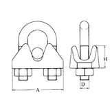 FNI Edelstahlklemme 316 Durchmesser 2-3 mm S0405-A0003