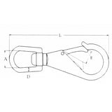 FNI Edelstahl-Karabiner 85 mm S0341-A0001
