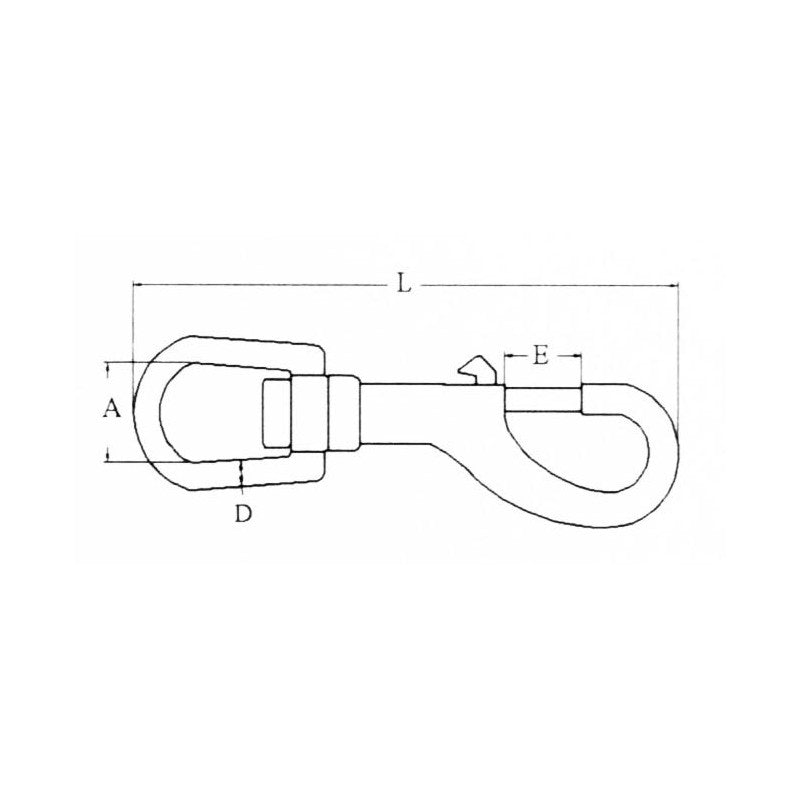 FNI Edelstahl-Karabiner 80 mm S0343-A0001