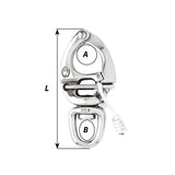 Mosquetón Wichard para Spinnaker 70 mm AC002673