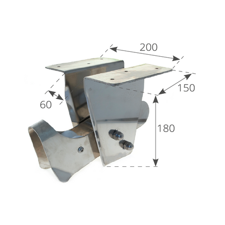 Rodillo de arco de acero inoxidable empotrado FNI 1812
