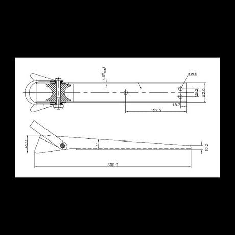 FNI Musone Di Prua Inox mm 390 HF10-030S