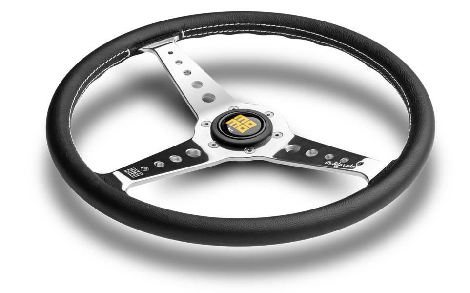 Momo California Steering Wheel Black/Chrome 360mm