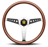 Momo Steering Wheel California Wood Zebrano/Chrome 360 ​​mm