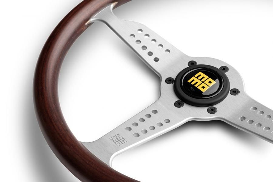 Momo Steering Wheel Gran Prix Zebrano/Silver 350 mm
