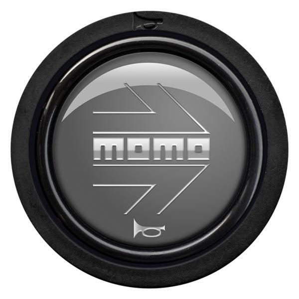 Momo Steering Wheel Horn Button, Anthracite, Glossy Chrome