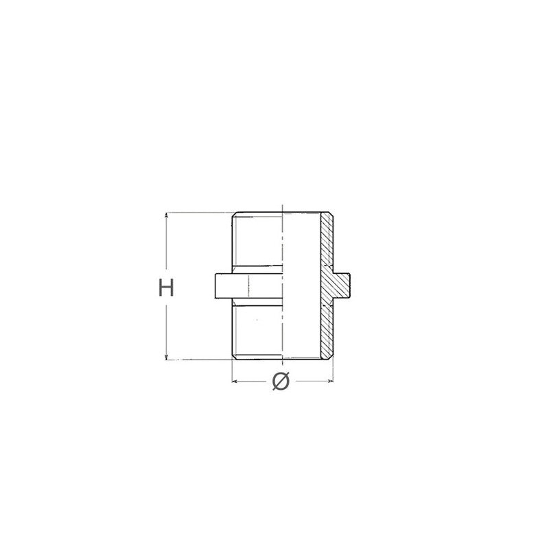 Guidi Nipless Ridotto M-M Da 3/8 a 1/4 245.3/8X1/4