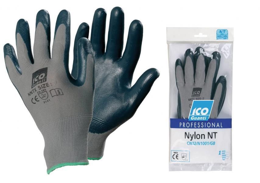 Ico Coppia guanti Nylon NT in nylon e nitrile taglia M (7-7,5)